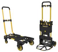 Stanley Diable et chariot pliable SXWTD-FT585 – 2-en-1 70/137 kg, roues solides, plastique/acier