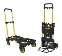 Stanley 2en-1 Chariot de Transport et Diable Pliant - SXWTD-FT585 - Capacité de charge jusqu'à 137 KG - Chariot Pliable - Noir/Jaune