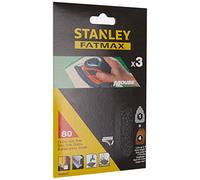 Stanley 3 Abrasifs Maille Ponceuse Mouse gr80, STA39122-XJ Noir