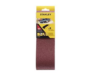STANLEY - 3 Bandes Abrasives Corindons 75 x 533mm Grain 60 - STA32007-XJ
