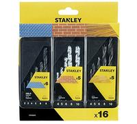 STANLEY - 3 Boites avec 16 Forets HSS-R - Métal, Pierre, Bois - STA56045-QZ