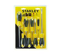 STANLEY 3253560602109 Tools 060210 0-60-210 Lot de 8 Tournevis PH/SL, Jaune/Noir, taille unique