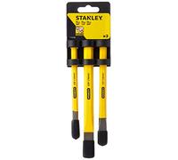 Stanley 4-18-298Kit de Burins 3 Pieces 140 x 10 mm, 150 x 13 mm et 170 x 16 mm Acier Chrome Vanadium - Finition en Poudre - Applications Professionnelles - Puissance Importante - Compacts et Legers