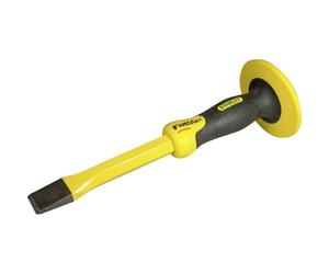 STANLEY 4-18-332 Ciseau Plat 30,5 cm - Gamme FATMAX - - Acier Chrome Vanadium - Tète Parabolique- Poignée Bi matière pour Plus de Confort - Protège main - Pointe Très Solide et Tranchante