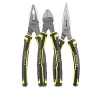 Stanley 4-84-488 Coffret de 3 Pinces maxSteel - Pinces Universelles - Acier Trempé Haute Qualité - Finition Laquée - Poignée Bi matière - Normes Iso et Din