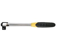 STANLEY 4-85-576 Cliquet Microtough 1/4" À Ejection Rapide - Finition Chromée Pour Une Meilleure Durabilité - Poignée Bi-Matière - Cliquet À Denture Fine - Angle De Reprise 5°