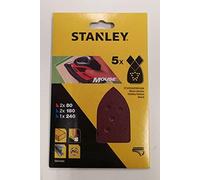 STANLEY 5 disques abrasifs 125mm80g, STA32032-XJ