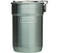 STANLEY Adventure Camp Ensemble de cuisine - Bouilloire de 710 ml avec 2 tasses - Batterie de cuisine de camping en acier inoxydable avec couvercles ventilés et poignée de verrouillage - Casserole