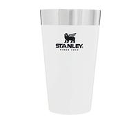 Stanley Adventure Stacking Beer Pint 0.47L - Garder les Boissons Fraîches Pendant 4h - Verre à Bière en Acier Inoxydable - À Empiler - Double Paroi Isolante - Lavable au Lave-Vaisselle - Polar White