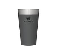 Stanley Adventure Stacking Beer Pint 0.47L - Garder les Boissons Fraîches Pendant 4h - Verre à Bière en Acier Inoxydable - À Empiler - Double Paroi Isolante - Lavable au Lave-Vaisselle - Charcoal