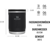 Stanley Adventure To-Go Food Jar 0.53L - 6 Heures Chaud - 6 Heures Froid - Anti-Fuite - Thermos Alimentaire Chaud - Lavable au Lave-Vaisselle - Sans BPA - Negro