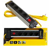 Stanley ALU Multiprise 4 Prises Avec Interrupteur IP20 2M Câble