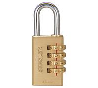 STANLEY Cadenas laiton solide à combinaison 30mm 4 chiffres S742-052