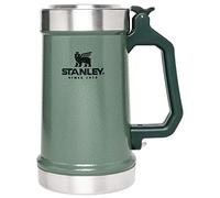 STANLEY Chope de bière classique avec décapsuleur, tasse isotherme de 710 ml et gobelet, vert martelé