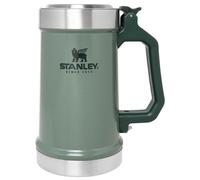 STANLEY Chope de bière classique avec décapsuleur, tasse isotherme de 710 ml et gobelet, vert martelé