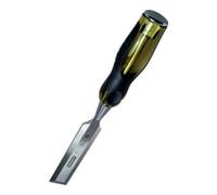 Stanley 0-16-253 Dynagrip Ciseau Pour Bois 10 Mm - Gamme FatMax - Ciseau Indémanchable Et Incassable - Usage Intensif - Poignée Ergonomique Bi Matière - Lame Qualité Pro En31 - Lame Traversante Jaune
