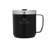 Stanley Classic Legendary Camp Mug 0.35l / 12 Oz Matte Black ? Double Paroi Isolante - Mug De Camping En Acier Inoxydable - Mug Isotherme Sans Bpa - Passe Au Lave-Vaisselle