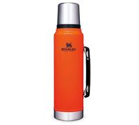 Stanley Classic Legendary Thermos 1L - Maintient la Température 24h (Chaud/Froid) - Bouteille Isotherme - Sans BPA - Gourde Isotherme 1L en Acier Inoxydable - Gourde Inox - Blaze Orange