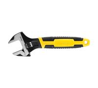 STANLEY Clé à molette bi-matière 8" 200 mm, 0-90-948 | Finition phosphate protectrice, poignée ergonomique, mâchoires parallèles avec prise ferme, longue portée