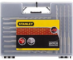 Stanley Coffret de 12 Forets SDS de 6-14mm, STA56119-QZ Noir