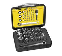 STANLEY Coffret d'Embouts de Vissage 1/4" 25 mm avec Mini liquet - Jeu de 39 Pièces Gamme Pro 1-13-907