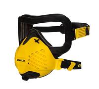 Stanley Combo-Visor Face-Fit-Check Technology & Maximum 99.99% -P3 Fitted Filters Included-Goggles and for Building Work, Fine Dust-Respirator Sanding Mask, Yellow, Unisex