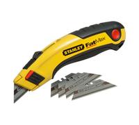 Stanley 7-10-778 Couteau Avec 5 Lames Carbide Gamme FatMax - Système Instant Change - Sortie De Lame Sur 4 Positions - Réservoir De 5 Lames- Robuste - Corps Acier - Revêtement Bi Matière