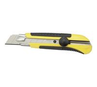STANLEY Cutter DynaGrip 25 mm avec verrouillage à molette, 1-10-425 | Porte-lame inox, réglage rapide de la profondeur de coupe, lame sécable 25 mm incluse, prêt à l’emploi