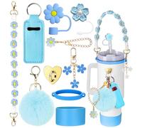 Stanley - Ensemble d'accessoires de tasse Stanley 10 pièces avec couvercle de paille, sangle de poignée de bouteille d'eau, bottes en silicone, breloques Stanley pour gobelets Stanley de 1,2 l et
