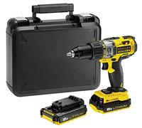 Stanley Fatmax FMC626C2K-Qw - Perceuse À Percussion Sans Fil Lithium Ion 18V - 47Nm - 1 Batterie - 1500Tr/Min - Mandrin Auto Serrant- Logement Pour Embouts - Coffret De Transport + Batterie 1,3Ah Noir/Jaune