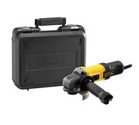 Stanley FATMAX Meuleuse d'Angle Filaire 850W 115Mm Système Anti-Redémarrage Charbons Haute Qualité Carter Métal Revêtement Grip Avec 1 Mallette et 2ème Poignée Gamme FATMAX FMEG210K-QS