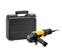 Stanley FATMAX Meuleuse d'Angle Filaire 850W 125 mm 12000 trs/min Démarrage Progressif Câble 4m Carter Ouvert et Carter Fermé Avec 1 Malette et 2ème Poignée Gamme FATMAX FMEG220-QS