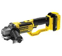Stanley FATMAX Meuleuse d'Angle Sans Fil 18V Lithium Ion 125Mm 8500 trs/mn Blocage de l'Arbre Avec 1 Malette 2 Batteries 4Ah 1 Chargeur Gamme FATMAX Robuste et Ergonomique FMC761M2-QW