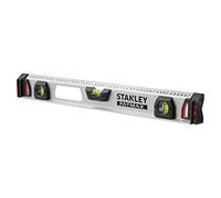 STANLEY FATMAX Niveau Magnétique 60 cm I-Beam - Aluminium Résistant et Léger - Antichocs - 3 Fioles Dont Une Grande Taille - Précision +/- 0,5mm - Règle Intégrée 1-43-554