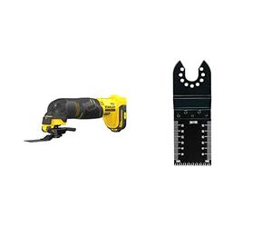 Stanley FATMAX Outil multifonction rotatif Sans Fil 18V Lithium Ion 8000-18000 osc/min Sans batterie ni Chargeur Gamme FATMAX V20 SFMCE500B-XJ + Lame de courte précision HCS STA26105-XJ