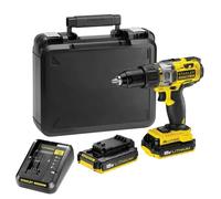 Kit perceuse / tournevis à percussion avec batterie Li-Ion 18V Stanley FMC625D2 (2x batterie 2.0Ah) dans le cas