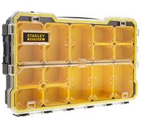 Stanley Boîte à outils FatMax FMST1-75779 – Étanche IP53, couvercle transparent – Noir/Jaune