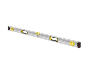 STANLEY FATMAX Règle à Niveau Magnétique 120 cm - Structure en Aluminium Renforcé - 3 Fioles Haute Visibilité - 2 Semelles Usinées -2 Poignées Bi Matière 1-43-549