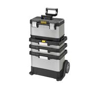 STANLEY FATMAX Rolling Workshop, 4-en-1 Units including Removable Toolbox, Durable Metal and Plastic, Mobile Workstation, 1-95-622