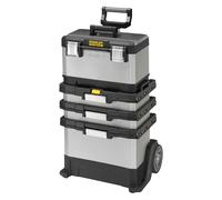 STANLEY FATMAX Rolling Workshop, 4-en-1 Units including Removable Toolbox, Durable Metal and Plastic, Mobile Workstation, 1-95-622