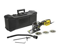 Stanley FATMAX Scie Circulaire Multi Matériaux 650W Ligne Laser pour plus de Précision Avec 1 Coffret de Transport Lames de Scie Disque De Diamant Gamme FATMAX Robuste et Ergonomique FME380K-QS