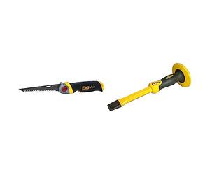 STANLEY FATMAX Scie pour Usage Général - Découpe du Plâtre - 8 Dents/Pouce & 4-18-332 Ciseau Plat 30,5 cm - Gamme Fatmax - - Acier Chrome Vanadium