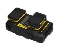 STANLEY Fatmax SFMCB24 QW Chargeur double V20 li-ion 18V 2 X 4A