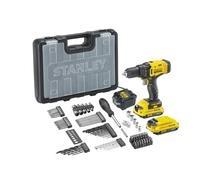 STANLEY FATMAX V20 Perceuse Visseuse 18V Avec 2 Batteries 2Ah + 100 Accessoires SFMCW223B-XJ