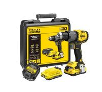 STANLEY FATMAX V20 Perceuse-visseuse à percussion sans fil Brushless 18 V avec 2 batteries de 2,0 Ah, 1 chargeur et 1 étui de transport/boîte de kit