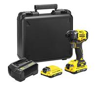 STANLEY FATMAX V20 Visseuse à Impacts Sans Fil 18 V Li-Ion Moteur Brushless 190 Nm 3800 cps/mn avec 1 Mallette 2 Batteries 2 Ah SFMCF820D2K-QW