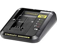 Stanley FMC692L-QW FATMAX Chargeur de Batterie 14,4V et 18V Chargement Rapide Témoin Led Intégré Compatible Gamme Robuste et Ergonomique, Noir/Jaune