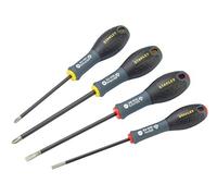 STANLEY Fmht0-62060 Tournevis Mécanicien Set 4 Pièces, Gamme FATMAX - Fabriqués En France - Lame En Acier - Sablage De L'Empreinte - Poignée Soft Grip - Liaison Quasi Incassable - Anticorrosion