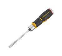 STANLEY FMHT0-62691 maxi S Tournevis À Cliquet avec 12 Embouts Gamme FATMAX - mécanisme Cliquet 40 dents - Angle de Reprise 9° - 3 Positions de Cliquet - Poignée Bi matière Grip