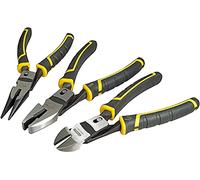 Stanley – Lot de 3 pinces FMHT0-72415 FatMax – Corps forgé acier carbone, Soft Grip jaune